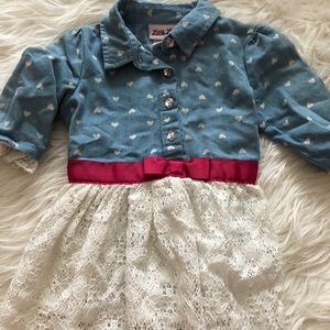 Denim/Lace 2T dress